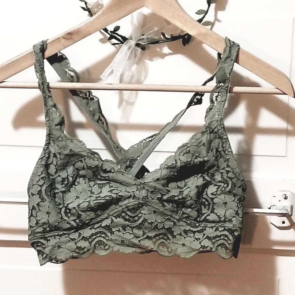 Sage Green Lace Bralette